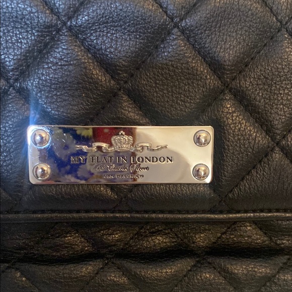 Black Quilted Chain Shoulder Bag - Picture 2 of 10